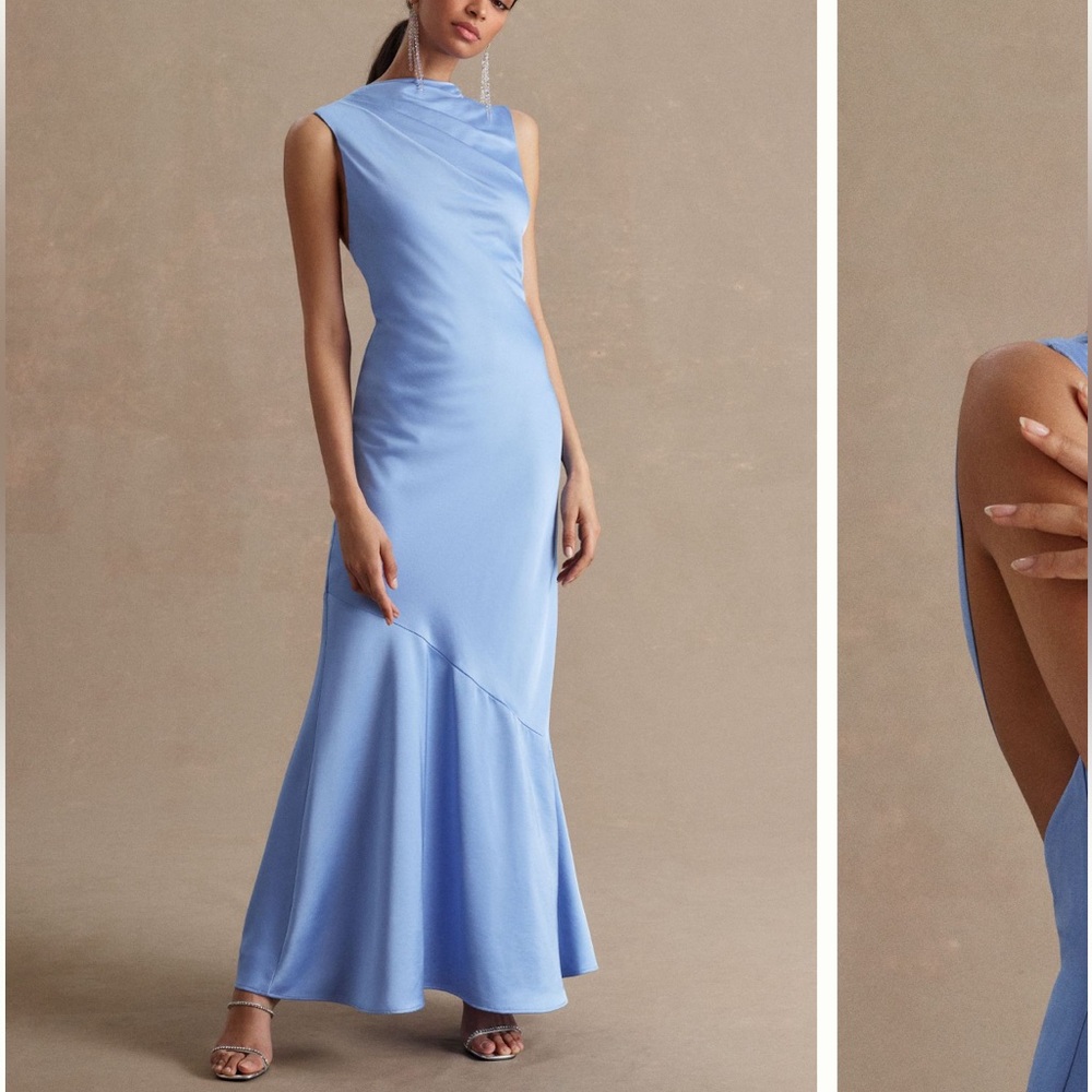 NWT! Significant Other Lana Maxi Dress in Petrol (grey-blue)